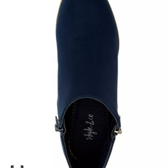 Style & Co Masrinaa Ankle Booties Navy 5.5 - Picture 4 of 9